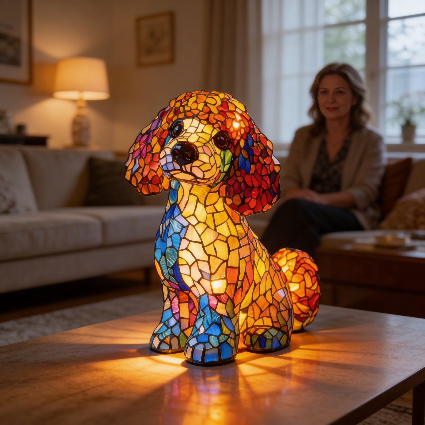 Snuggle Loving Dog Lamp