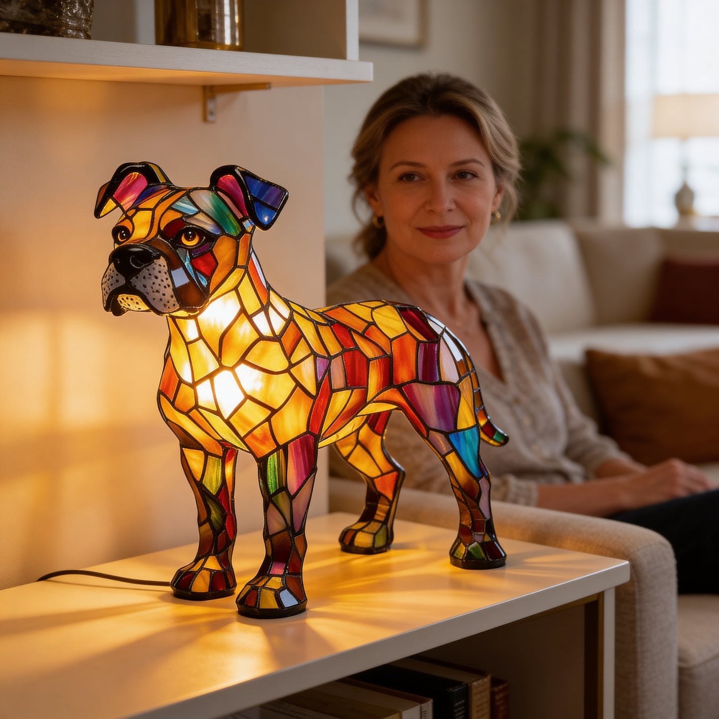 Paws Warm Dog Boxer Lamp